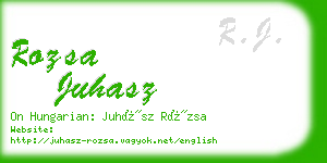 rozsa juhasz business card